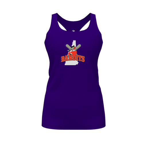 [FT0TRBPP-FYS-LOGO1] Decker Racerback Tank Top (Female Youth S, Purple, Logo 1)