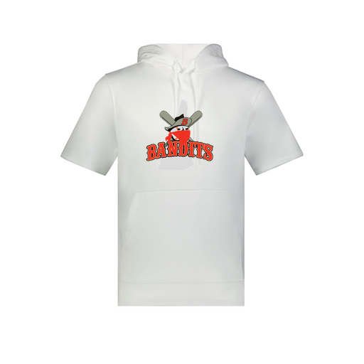 [6871.005.S-LOGO1] Men's Dri Fit Short Sleeve Hoodie (Adult S, White, Logo 1)