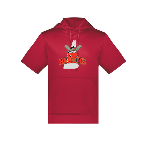 [6871.083.S-LOGO1] Men's Dri Fit Short Sleeve Hoodie (Adult S, Red, Logo 1)