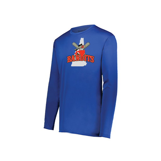 [222823.060.S-LOGO1] Youth LS Smooth Sport Shirt (Youth S, Royal, Logo 1)