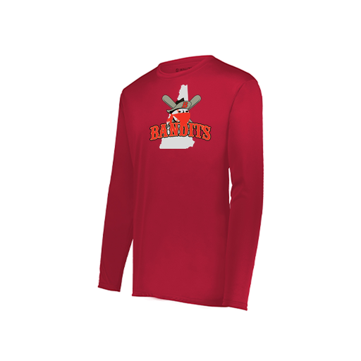 [222823.083.S-LOGO1] Youth LS Smooth Sport Shirt (Youth S, Red, Logo 1)