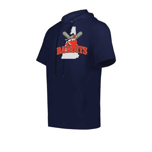 [222605.065.S-LOGO1] YOUTH VENTURA SOFT KNIT SHORT SLEEVE HOODIE (Youth S, Navy, Logo 1)
